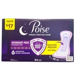 Poise Fresh Protection Overnight Pads For Bladder Leaks, Drop Coverage, 84CT.. Fixed Price $64.99.