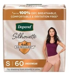 60 Count Depend Silhouette Adult Incontinence & Postpartum Bladder Leak. Fixed Price $44.99.