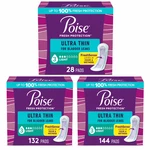 Poise Ultra Thin Incontinence Pads, Light Absorbency, Regular 28/132/144 Ct. Fixed Price $99.89.