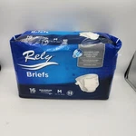 Rely Maximum Absorbency Briefs Size 16 Count 32" To 44" Waist. Fixed Price $10.00.