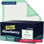 Fygrip 50 Count Hospital Grade 130 Gram 36" Max Absorbency Disposable Unde. Fixed Price $62.48.
