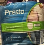 Presto 14PK Adult Diapers- 58-68 Size Xl Dual Leak Barriers Provide Protection. Fixed Price $23.00.