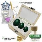 Gia Certified Yoni Stones Nephrite Jade Set Of 3 Pelvic Floor Exercise Devi.... Fixed Price $225.78.