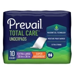 Prevail Total Care Underpads Heavy Absorbency 30 X 36" 10 Ct. Fixed Price $12.69.