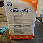 Essentials 360 Security Plus Disposable Maximum Protection Underwear Large 22PC. Fixed Price $40.00.