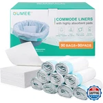 Oumee 90 Commode Liners & Absorbent Pads For Bedside Toilets, Leak-proof. Fixed Price $46.99.