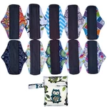 10PIECES 10INCH Reusable Washable Menstraul Pads Sanitary. Fixed Price $29.98.