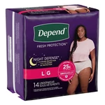 Depend Night Defense Incontinence Underwear For Women Adult Diapers 14 Count. Fixed Price $18.99.