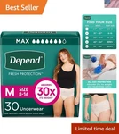 Depend Fresh Protection Adult Diapers - Blush, Medium, 30 Count, Maximum Comfort. Fixed Price $49.39.