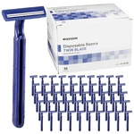 Mckesson Disposable Twin Blade Razors Single Edge Blue 16-RZ50 Ct. Fixed Price $9.99.