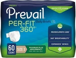 Prevail Per-fit 360 Adult Incontinent Brief, X-large Heavy Absorbency, CS/60. Fixed Price $52.31.