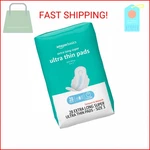 Amazon Basics Ultra Thin Pads With Flexi-wings For Periods, Extra Long Length,. Fixed Price $9.88.
