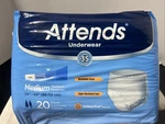 Attends Underwear Medium Men Woman Unisex 20 Count Package 34"-44" Sealed New. Fixed Price $12.99.