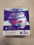 New Always Discreet Bladder Leak Pads 6 Extra Heavy LONG-28 Pack Open Box, Read. Fixed Price $15.00.