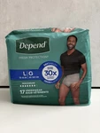 Depend Max Absorbency Fit Flex Disposable Underwear For Men -large 17CT New. Fixed Price $14.99.