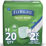 Medline Fitultraxxlz Fitright Briefs, Xx-large (pack Of 20). Fixed Price $11.99.