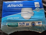 New!! Attends Underwear Youth Small 20 -34 Ultimate Absorbency Unisex, Count. Fixed Price $15.99.
