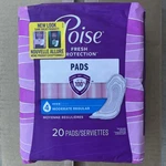 Poise Pads Regular Length 4 Moderate Absorbency Bladder Protection 20 Count New. Fixed Price $11.98.