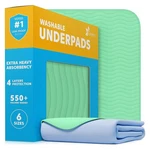 (1PK) Green Lifestyle 34"X52" Washable Underpads For Kids, Adults, Elderly, Pets. Fixed Price $24.88.