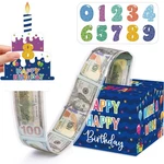 Birthday Money Box Cash Gift Pull Card 50 Pcs Transparent Bags Kids Adults. Fixed Price $16.32.