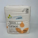 Attn: Grace Heavy Long Incontinence Pads 28-PACK, White. Fixed Price $17.49.