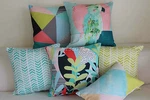 Lemon Mint Sea Foam Gift Home Decor Cotton Cushion Cover Throw Pillow Case 18". Fixed Price $74.56.