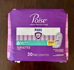 Poise Pads Regular Length Light Absorbency In 1 Bladder Protection 30. Fixed Price $10.25.