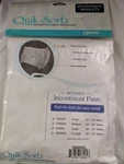 Quik-sorb Reusable Pull Incontinent Pants Size Xl 46"-52" Waist New. Fixed Price $13.00.