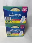 2 Boxes Always Ultra Thin Regular Pads With Wings, Unscented, 96 Count Each New. Fixed Price $28.95.