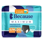 Because Premium Maximum Absorbency Adult Small/medium (20 Count), Black. Fixed Price $28.75.