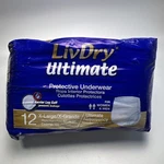 Livdry Ultimate Absorbency Adult Incontinence Underwear, X-large 12 Ct, Unisex. Fixed Price $25.96.