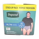 Depend Maximum Absorption Size Xl Men's Disposable Incontinence Underwear 36 Ct. Fixed Price $24.99.