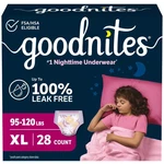 4 Boxes Goodnites Girls' Nighttime Diapers Xl 28CT- $52.99/BOX- Ships Free!. Fixed Price $52.99.