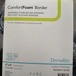 Dermarite Comfortfoam Border 6X6 Wound Dressing Box Of 10 Exp 12/2029. Fixed Price $16.14.