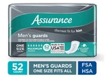 Assurance Men's Guards, Maximum Absorbency, One Size Fits All, 52 Count. Fixed Price $18.10.