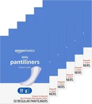 Amazon Basics Unscented Pantiliners, Regular Length, 300 Count (6X50). Fixed Price $26.24.