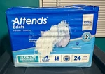 Attends Advanced Brief Tab Closure Medium Disposable Heavy Absorbency Pack Of 24. Fixed Price $20.00.