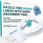 Lunderg Bedpan Liners With Super Absorbent Pads - Value Pack 30 Count Medical. Fixed Price $39.87.