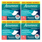 Assurance Xl Disposable Washcloths (4-PACK, 192 Count) Enhanced Softness. Fixed Price $69.99.