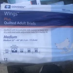 Quilted Adult Briefs Covidien Wings Plus 66033 Medium 32 -44 Pack Of 12. Fixed Price $15.00.