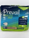 Prevail Per-fit 360 Incontinence Daily Brief Size Maximum Plus 15 Ct. Fixed Price $8.13.