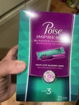 Poise Impressa Bladder Supports Size 3 Leakage 21 Count 4/29 Sealed Box. Fixed Price $298.98.
