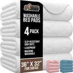 Gorilla Grip Washable Underpads, 36X32 4 Pack Waterproof Reusable Heavy Absorben. Fixed Price $83.77.