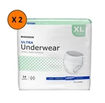 Mckesson Uwbxl Unisex Adult's 14 Disposable Underwear Size White- 2 Packs. Fixed Price $39.99.