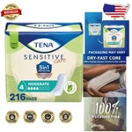 Tena Women's Pads: 216 Regular, Sensitive Skin, 100% Irritation Free, Dry-fast. Fixed Price $96.99.