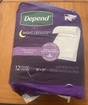 Depend Bed Protectors Overnight, Triple Layer Underpads - Twelve 12 Pack. Fixed Price $17.00.