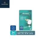 Assurance Unisex Stretch Briefs With Tabs, L/xl, 34 Count. Fixed Price $28.39.