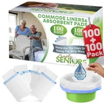 Commode Liners With Absorbent Pads - 100 Bedside & Port.... Fixed Price $59.13.