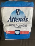 Open Pack Of 22 Small Attends Vintage Plastic Adult Diapers From 1999. Fixed Price $200.00.