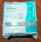 Tranquility Essential Underwear Heavy 2XL Incontinence Pants 12 Count White. Fixed Price $27.95.